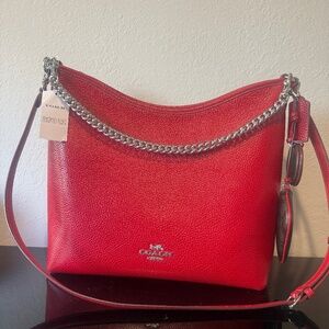 COACH CBI93 Laurel Large Shoulder Bag With Mirror Charm And Pouch